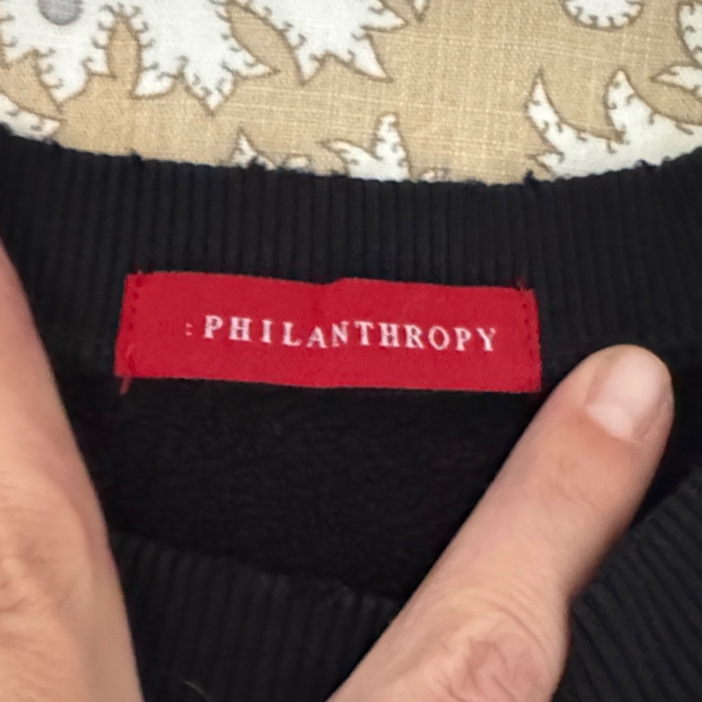 n:PHILANTHROPY Black Cold Shoulder Sweatshirt - Picture 2 of 7